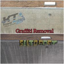 Houston Graffiti Removal From Office Building - 40' High
