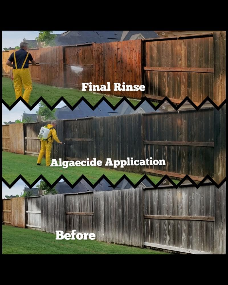 Wood fence cleaning stain sealant houston texas