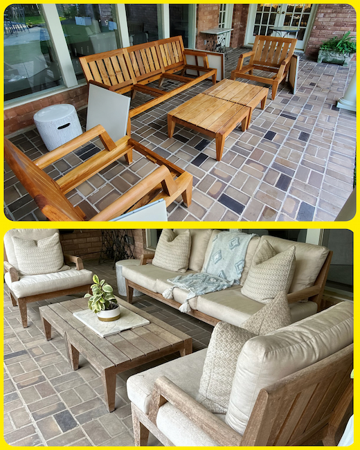  Teak Patio Furniture Cleaning and Sealing in Bellaire, Texas